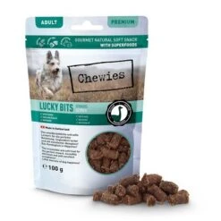 Chewies Lucky Bits - Pack Mixto -Paws Tienda 044890 chw luckybits adult strauss 100g doypack food 72dpi 1500px 9