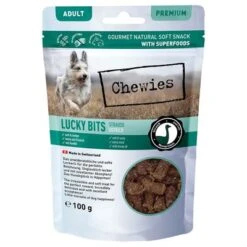 Chewies Lucky Bits - Pack Mixto -Paws Tienda 044890 chw luckybits adult strauss 100g front 72dpi 1500px 0
