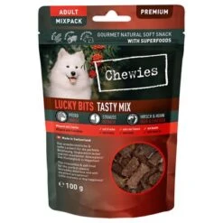 Chewies Lucky Bits - Pack Mixto -Paws Tienda 044920 chw luckybits tasty mix 100g front 72dpi 1500px 0