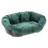 Cesta Ferplast Siesta Deluxe Negra Con Funda Sofá Aterciopelada Verde -Paws Tienda 145198 pla ferplast ueberzug sofa samt gr hs11 0
