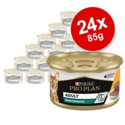 PURINA PRO PLAN Cat Adult Maintenance 24 X 85 G En Latas -Paws Tienda 171798 purina proplan cat adult huhn 24x85g hs 02 3