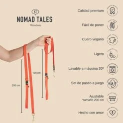 Correa Nomad Tales Bloom Caramelo Para Perros -Paws Tienda 2022 12 nomadtales usps leashbloom 1000x1000 es 2