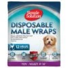 Simple Solution Pañal Desechable Para Perros Macho -Paws Tienda 265897 pla simplesolution disposable male wrap xsmall hs 01 2