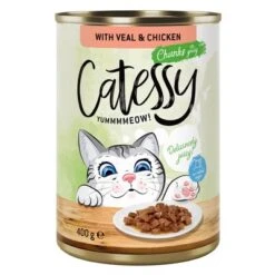 Catessy Bocaditos 24 X 400 G En Latas - Pack Ahorro -Paws Tienda 28347 pla catessy gravy veal 400g 7