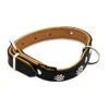 Collar De Cuero Heim Edelweiß Color Negro / Natural Para Perros -Paws Tienda 298197 heim halsband edelwei 20mm 40cm hs 03 1