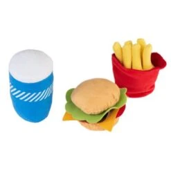 Menú De Hamburguesa Squeaky Juguete Para Perros -Paws Tienda 309997 hundespielzeug squeaky burguermenu hs 03 8