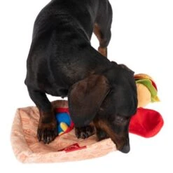 Menú De Hamburguesa Squeaky Juguete Para Perros -Paws Tienda 309997 hundespielzeug squeaky burguermenu hs 19 8