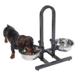 Soporte Ajustable Con Dos Comederos De 1,6 L -Paws Tienda 313525 u hundebar 04 dsc9192 5