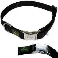 Collar Hunter Vario-Basic Alu-Strong Negro Para Perros -Paws Tienda 36774 Hunter Halsband AluSt 1