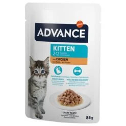 Advance Kitten Con Pollo Comida Húmeda Para Gatos -Paws Tienda 374500 advance kitten huhn 12x85g hs 05 8