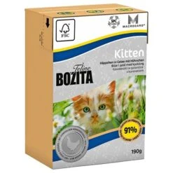 Bozita Feline Tetra Recart 12 X 190 G -Paws Tienda 47625 PLA Bozita Feline Tetrapack Kitten 190g 4