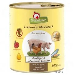 GranataPet Liebling's Mahlzeit 6 X 800 G -Paws Tienda 64604 granatapet gefluegel italienischer schinken 800g 1
