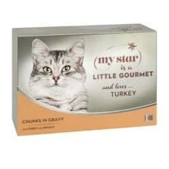 My Star Bocaditos En Salsa Gourmet En Latas 24 X 85 G Para Gatos -Paws Tienda 89151 pla mystar littlegourmet chunksingravy turkey 12x85g 6