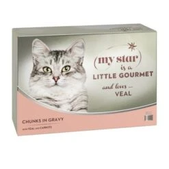 My Star Bocaditos En Salsa Gourmet En Latas 24 X 85 G Para Gatos -Paws Tienda 89896 pla mystar littlegourmet chunksingravy veal 12x85g 4