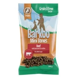 Barkoo Mini Bones Sin Cereales - Pack Ahorro -Paws Tienda barkoo minibones gf 200g beef 1000x1000 0