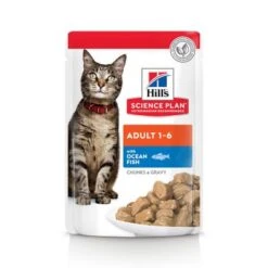 Hill's Science Plan Hill's Adult Para Gatos -Paws Tienda es cat adult ocean fish pouch ongoing front packaging 3