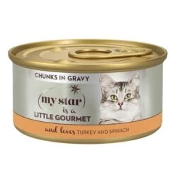 My Star Bocaditos En Salsa Gourmet En Latas 24 X 85 G Para Gatos -Paws Tienda mystar littlegourmet chunksingravy turkey 85g 6