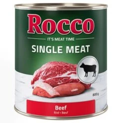Rocco Single Meat 6 X 800 G Comida Húmeda Para Perros