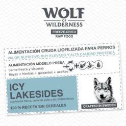 Wolf Of Wilderness Icy Lakesides Con Cordero, Trucha Y Pollo -Paws Tienda wow board benefits freezedried icy lakesides de 1000x1000 1 6